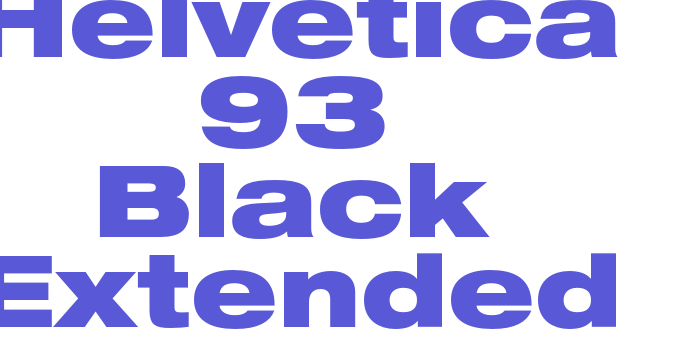 Helvetica 93 Black Extended Font