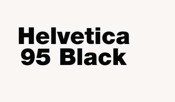 Helvetica 95 Black Font