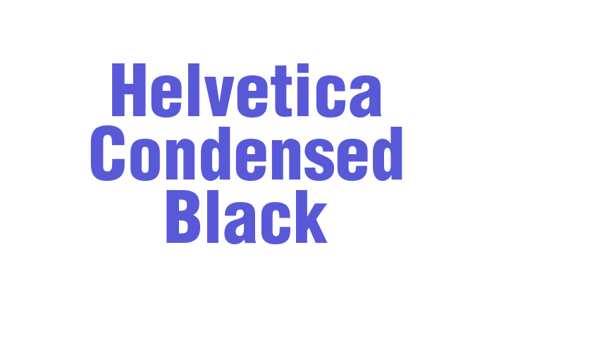 Helvetica Condensed Black Font Download