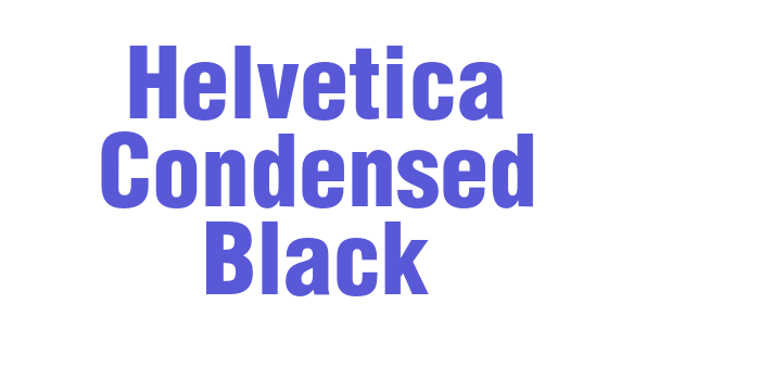 Helvetica Condensed Black Font Download