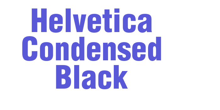 Helvetica Condensed Black Font