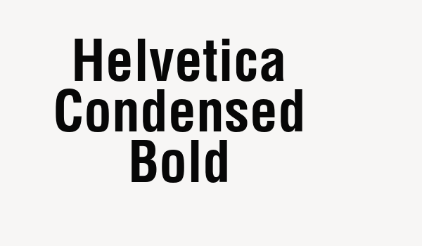 Helvetica Condensed Bold Font