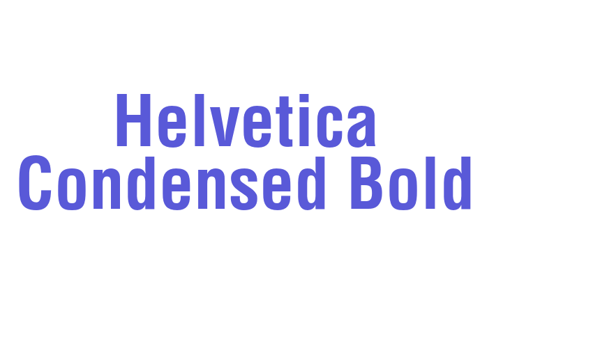 Helvetica Condensed Bold Font Download