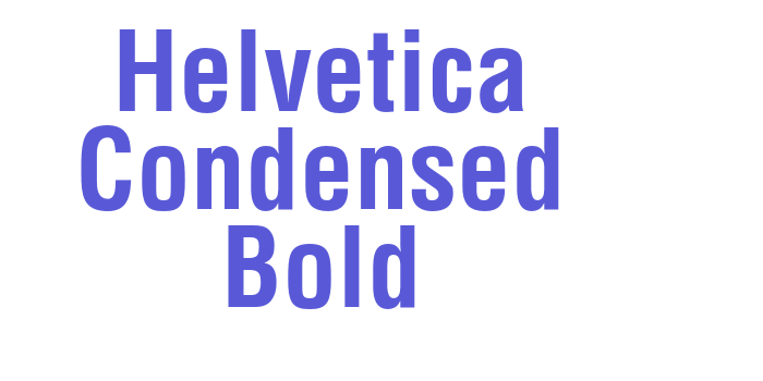 Helvetica Condensed Bold Font