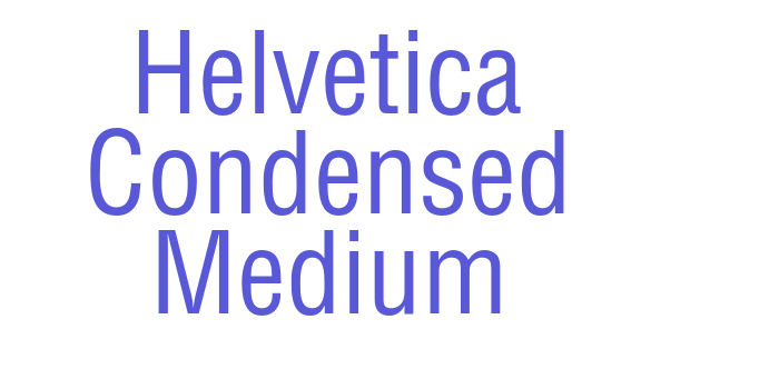 Helvetica Condensed Medium Font