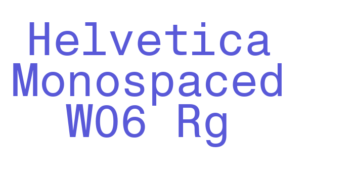 Helvetica Monospaced W06 Rg Font Download