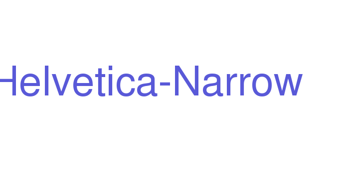 Helvetica-Narrow Font