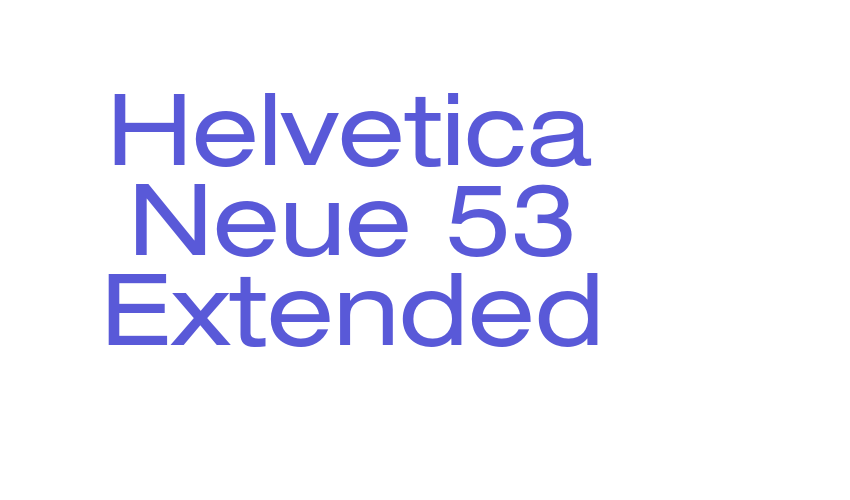 Helvetica Neue 53 Extended Font Download