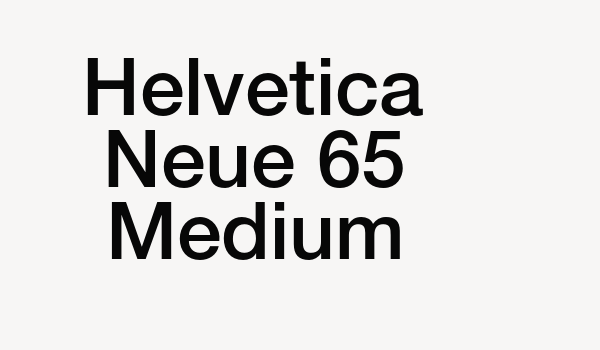 Helvetica Neue 65 Medium Font