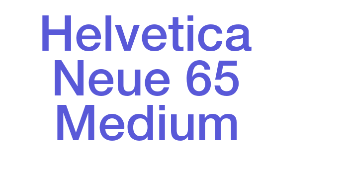 Helvetica Neue 65 Medium Font