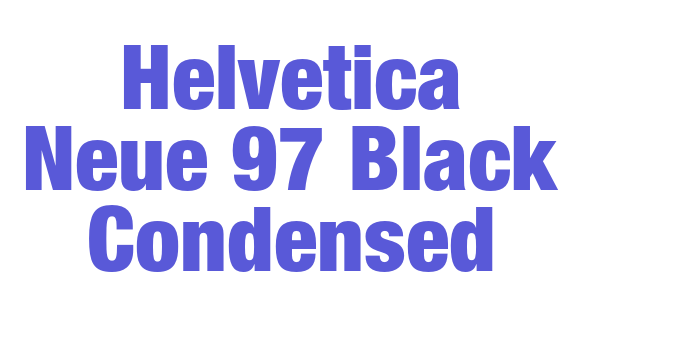 Helvetica Neue 97 Black Condensed Font Download