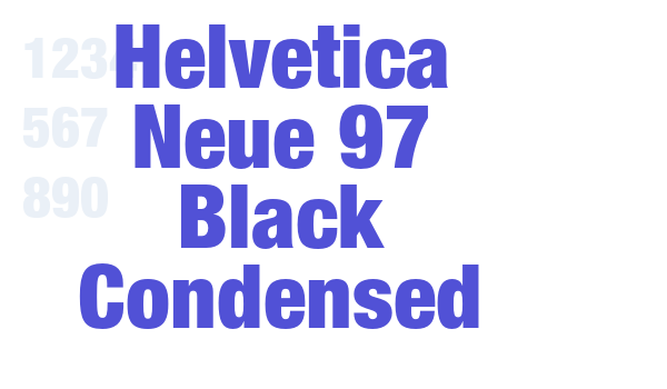 Helvetica Neue 97 Black Condensed font download