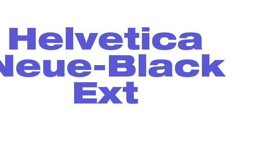 Helvetica Neue-Black Ext Font Download