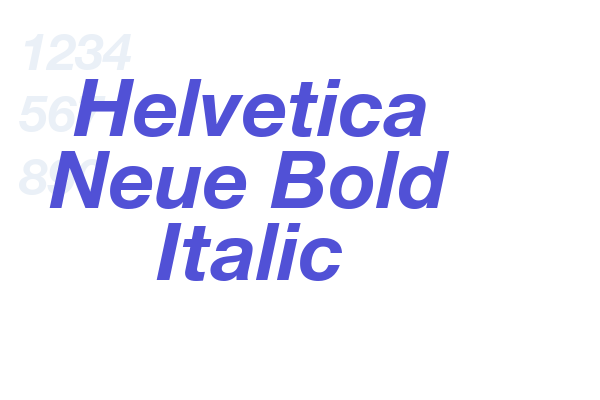 Helvetica Neue Bold Italic