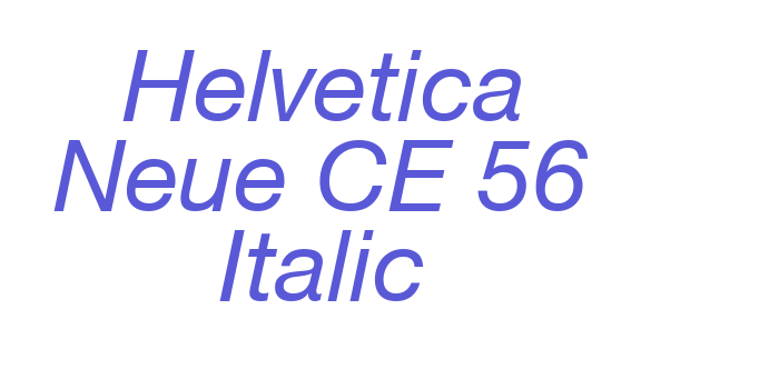 Helvetica Neue CE 56 Italic Font Download