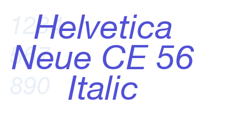 Helvetica Neue CE 56 Italic