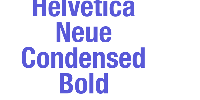 Helvetica Neue Condensed Bold Font