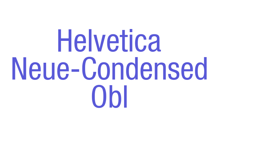 Helvetica Neue-Condensed Obl Font Download