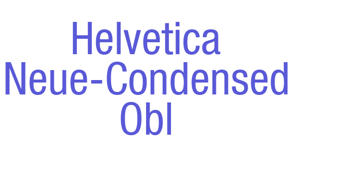 Helvetica Neue-Condensed Obl Font Download