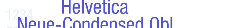 Helvetica Neue-Condensed Obl-font