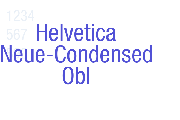 Helvetica Neue-Condensed Obl