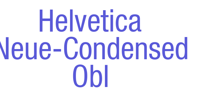 Helvetica Neue-Condensed Obl Font