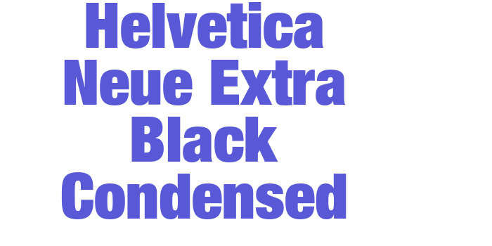 Helvetica Neue Extra Black Condensed Font Download