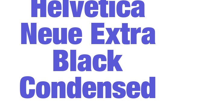 Helvetica Neue Extra Black Condensed Font