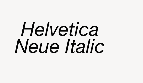 Helvetica Neue Italic Font