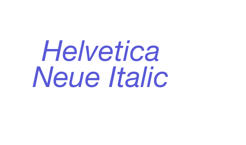 Helvetica Neue Italic Font Download