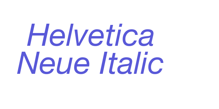 Helvetica Neue Italic Font