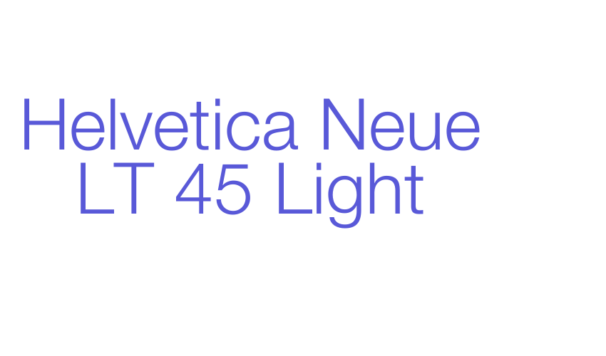 Helvetica Neue LT 45 Light Font Download