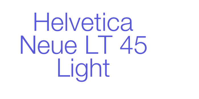 Helvetica Neue LT 45 Light Font Download