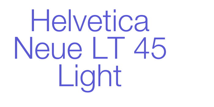 Helvetica Neue LT 45 Light Font