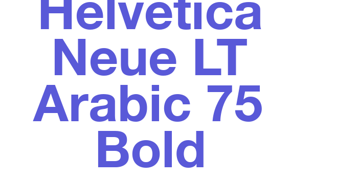 Helvetica Neue LT Arabic 75 Bold Font