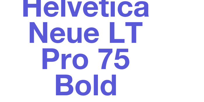 Helvetica Neue LT Pro 75 Bold Font