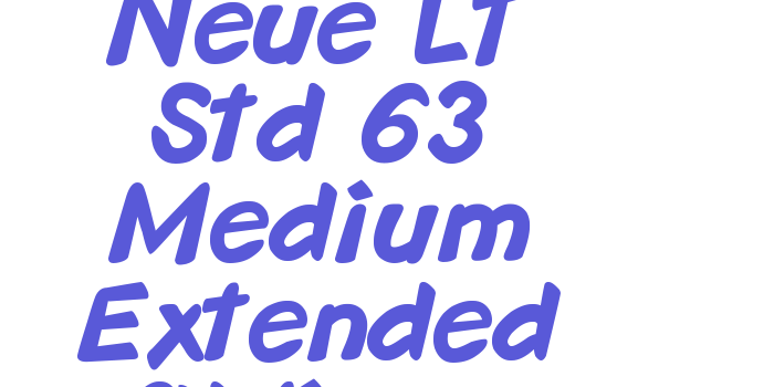 Helvetica Neue LT Std 63 Medium Extended Oblique Font