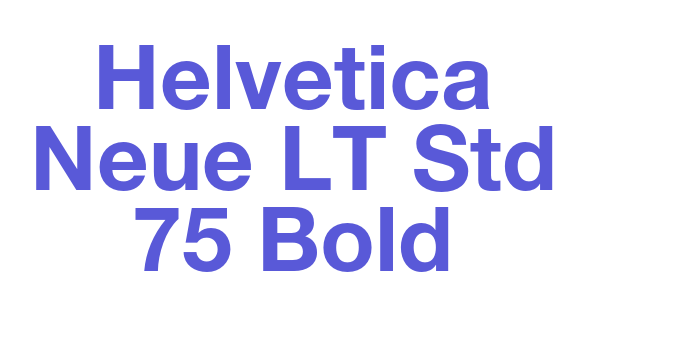 Helvetica Neue LT Std 75 Bold Font Download