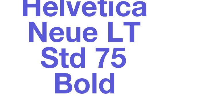 Helvetica Neue LT Std 75 Bold Font