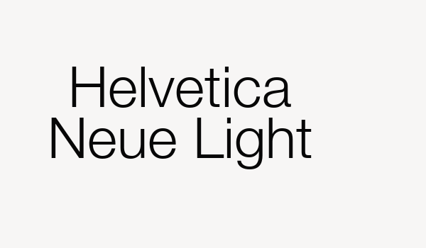 Helvetica Neue Light Font