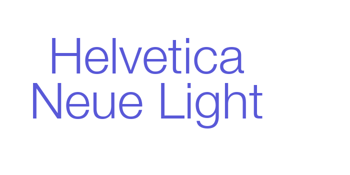 Helvetica Neue Light Font