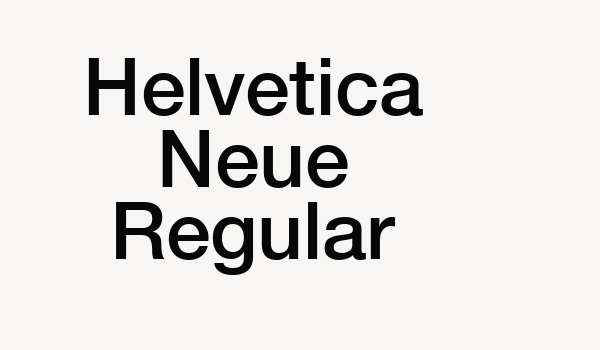 Helvetica Neue Regular Font