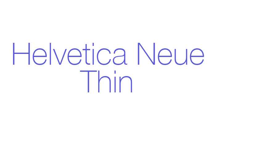 Helvetica Neue Thin Font Download