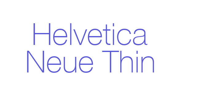 Helvetica Neue Thin Font