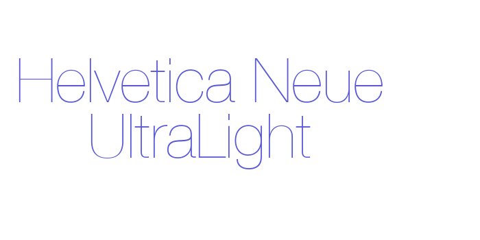 Helvetica Neue UltraLight Font Download