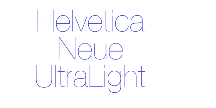 Helvetica Neue UltraLight Font