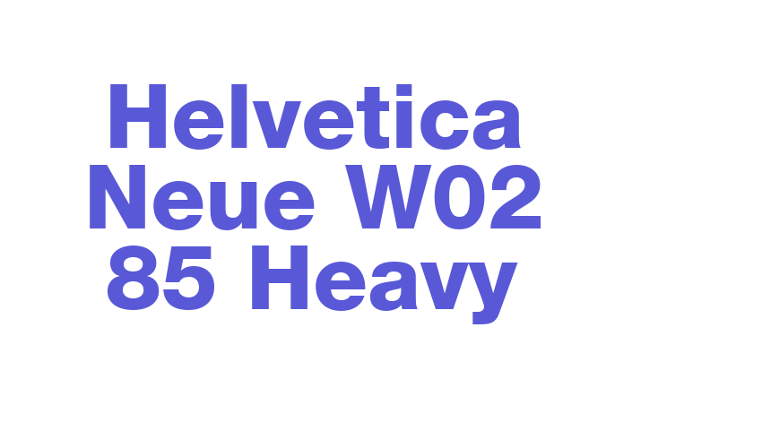 Helvetica Neue W02 85 Heavy Font Download