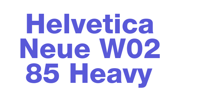 Helvetica Neue W02 85 Heavy Font Download