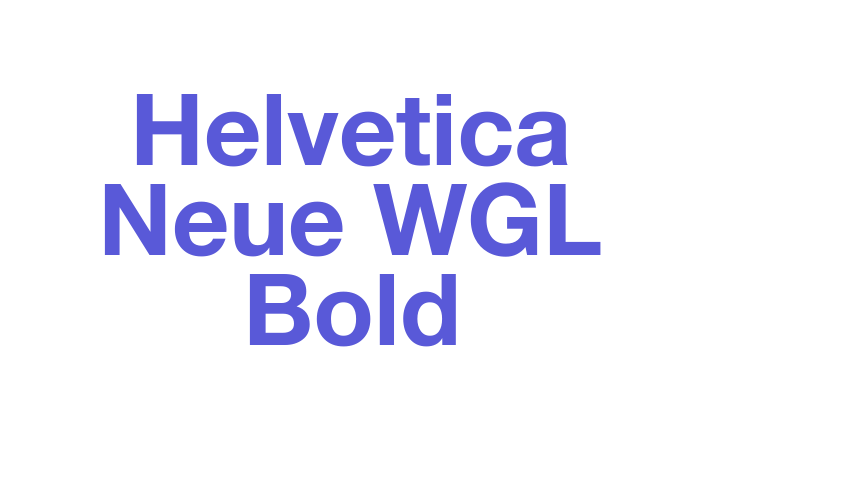 Helvetica Neue WGL Bold Font Download