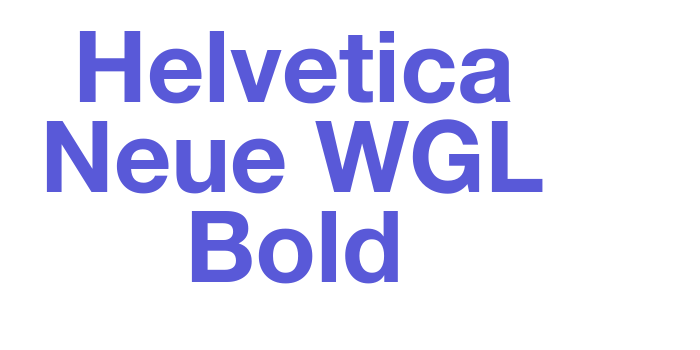 Helvetica Neue WGL Bold Font